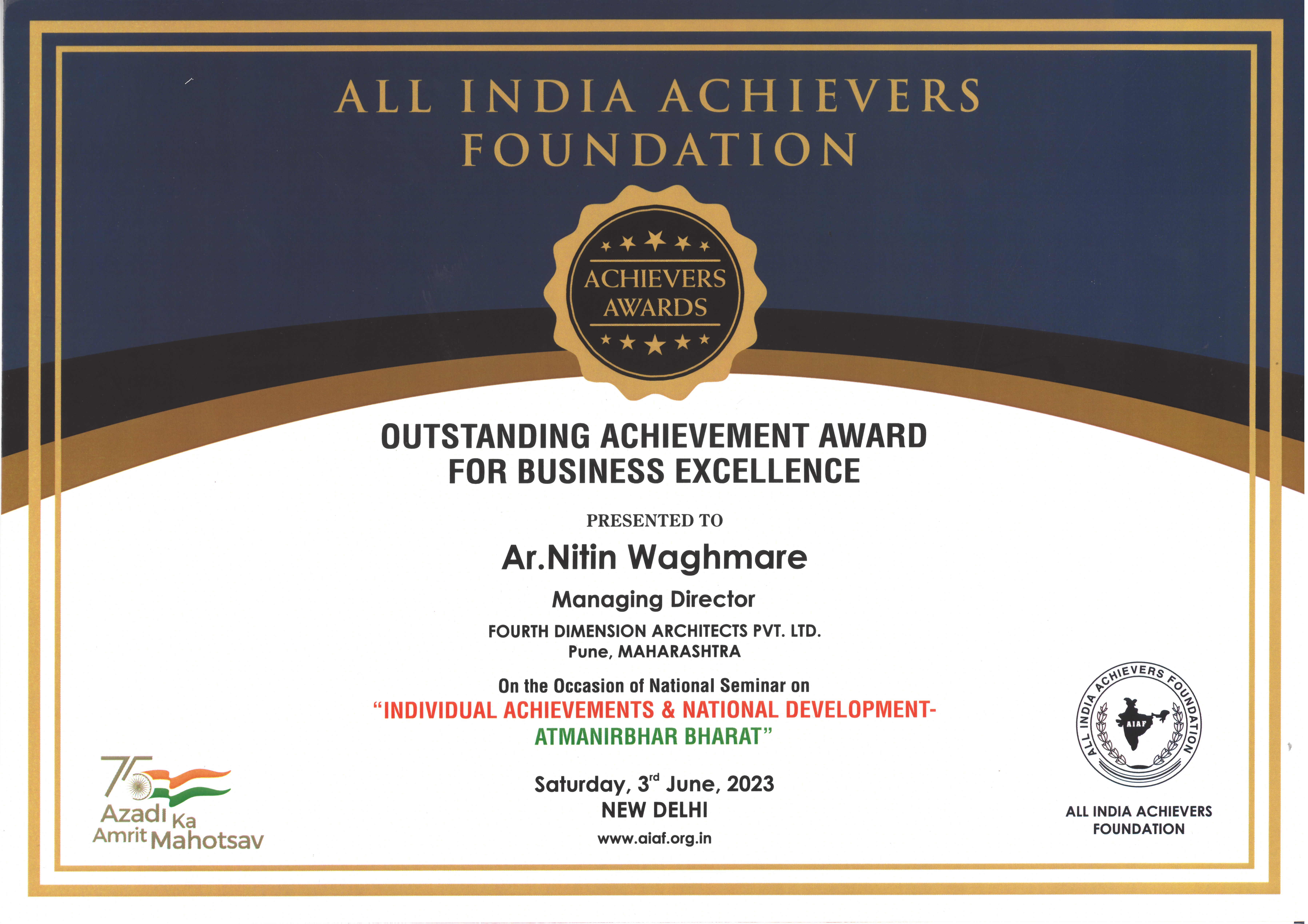 All India Achievers Foundation, Delhi